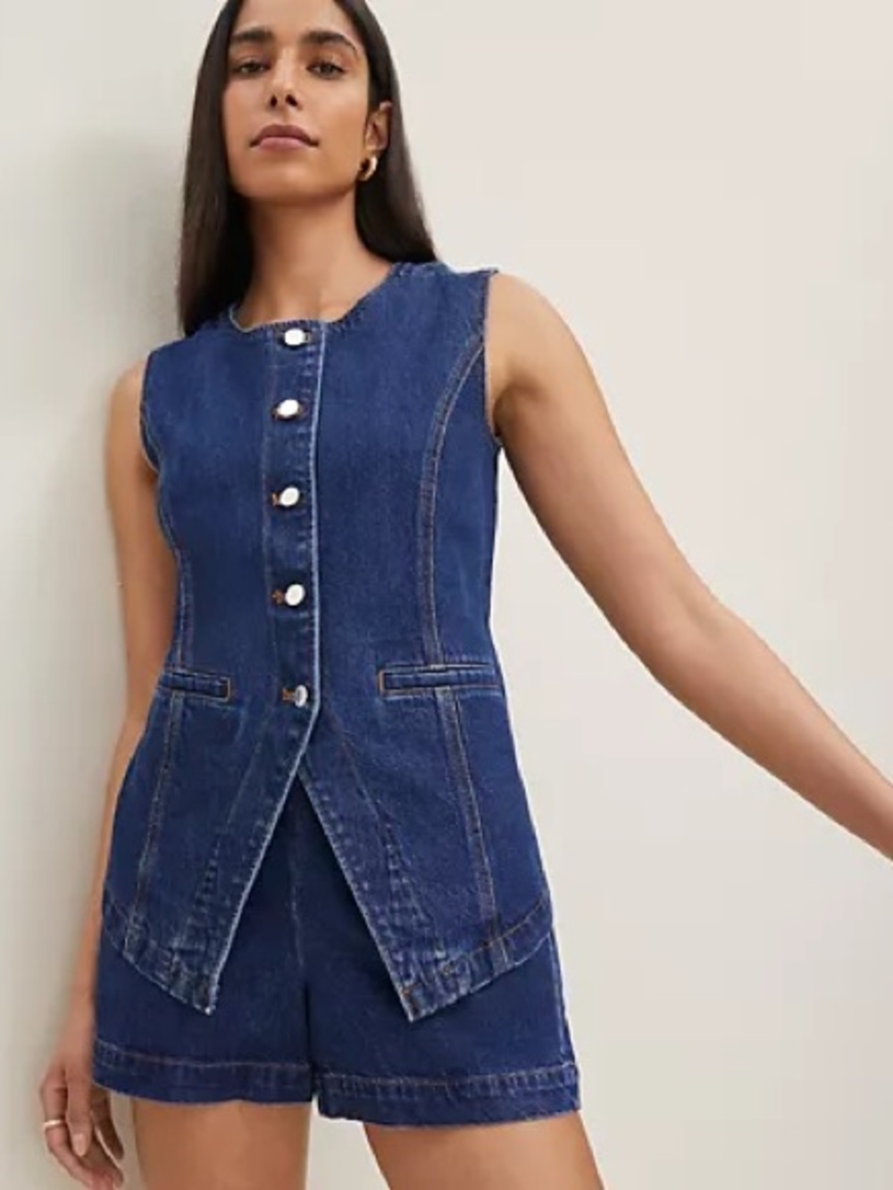 Ann Taylor Refined Denim Vest